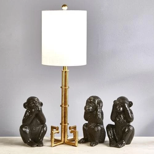 Sagebrook Home Decor 3 Ceramic 12" Monkeys, Black