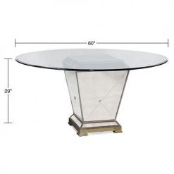 Best Master Furniture Borghese Mirrored Round Dining Table