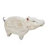 Sagebrook Mango Wood Standing Pig, Whitewash