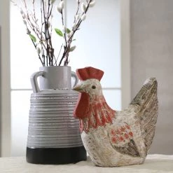 Sagebrook Mango Wood Rooster, Multi Home Decor