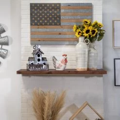 Sagebrook Mango Wood Rooster, Multi Home Decor