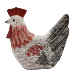 Sagebrook Mango Wood Rooster, Multi Home Decor