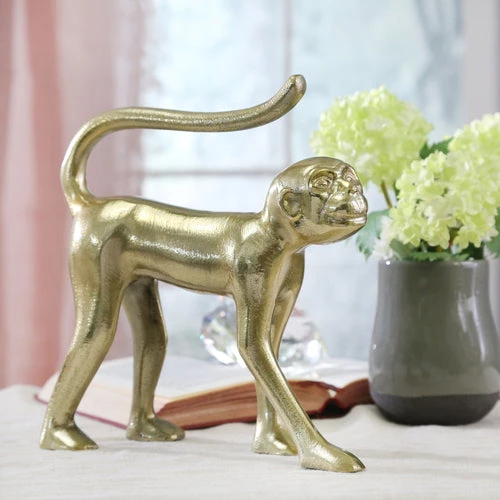 Sagebrook Home Decor Aluminum Walking Monkey, 10"