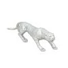 Sagebrook Home Decor Resin Leopard Tabletop Decor, Silver
