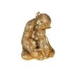 Sagebrook Resin 9" Monkey Mother W/ Baby,Gold
