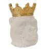 Sagebrook Resin 16" Gorilla W/ Crown , White Home Decor