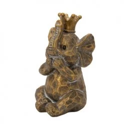 Sagebrook S/3 Resin Hear No,See No Speakno Elephants,Gold Home Decor