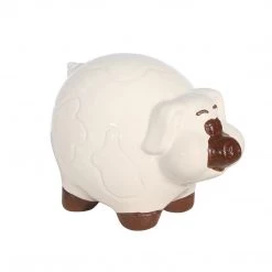 Sagebrook Home Decor Ceramic 6" Barn Pig, Ivory