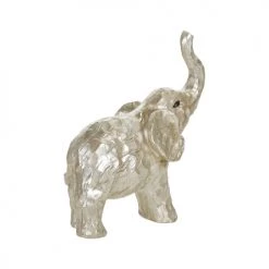 Sagebrook 8" Elephant Figurine , Silver Home Decor
