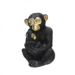 Sagebrook Home Decor Polyresin 9" Monkey Figurine, Black