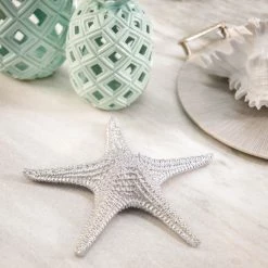 Sagebrook Home Decor Polyresin 3"H Starfish Figurine, Silver