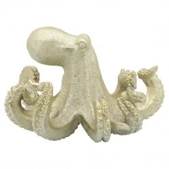 Sagebrook Resin 10" Octopus Figurine, Champagne Home Decor