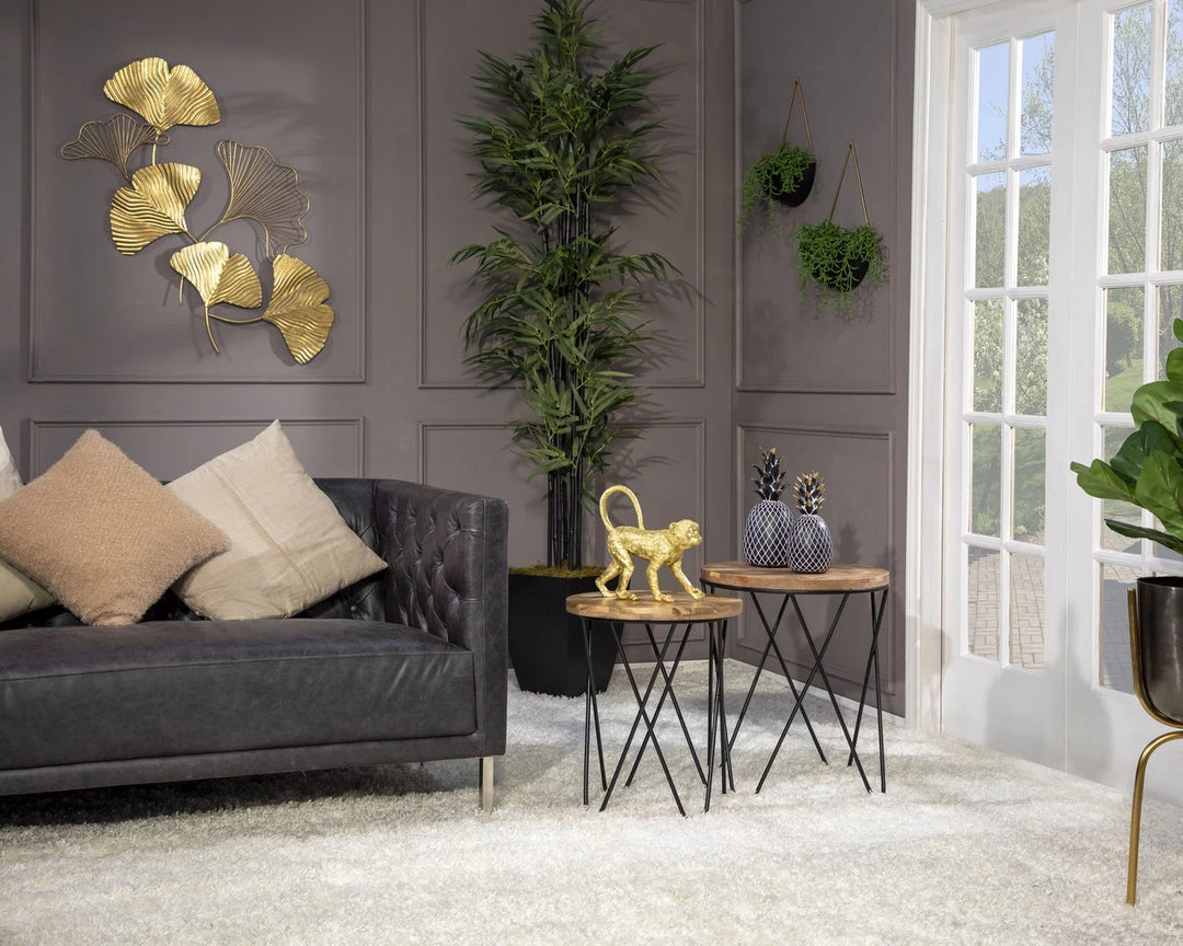 Sagebrook Polyresin 11" Walking Monkey Figurine, Gold