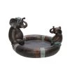 Sagebrook Home Decor Polyresin 10" Dad & Son Elephant Bird Bath, Copper