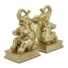 Sagebrook Home Decor S/2 Polyresin Elephant Bookends, Gold