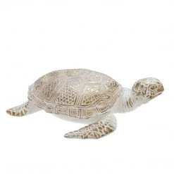Sagebrook Polyresin 9" Turtle Figurine, White