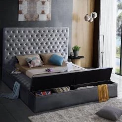 Meridian Furniture Bliss Velvet Bed Bedroom