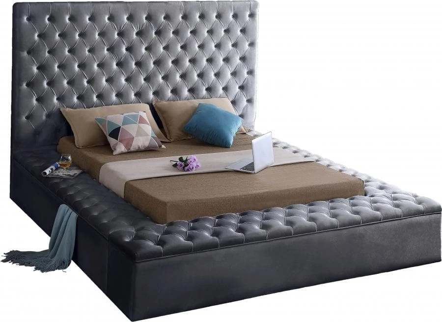 Meridian Furniture Bliss Velvet Bed Bedroom