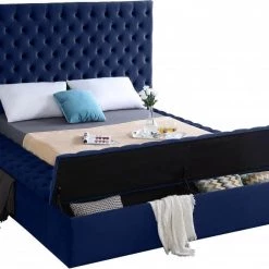 Meridian Furniture Bliss Velvet Bed Bedroom