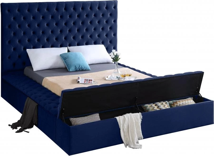 Meridian Furniture Bliss Velvet Bed Bedroom