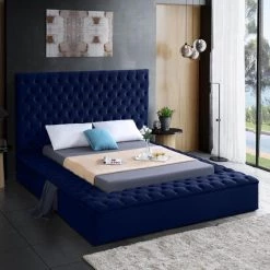 Meridian Furniture Bliss Velvet Bed Bedroom