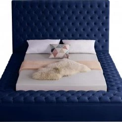 Meridian Furniture Bliss Velvet Bed Bedroom