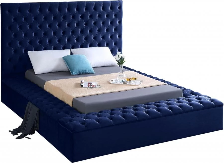 Meridian Furniture Bliss Velvet Bed Bedroom