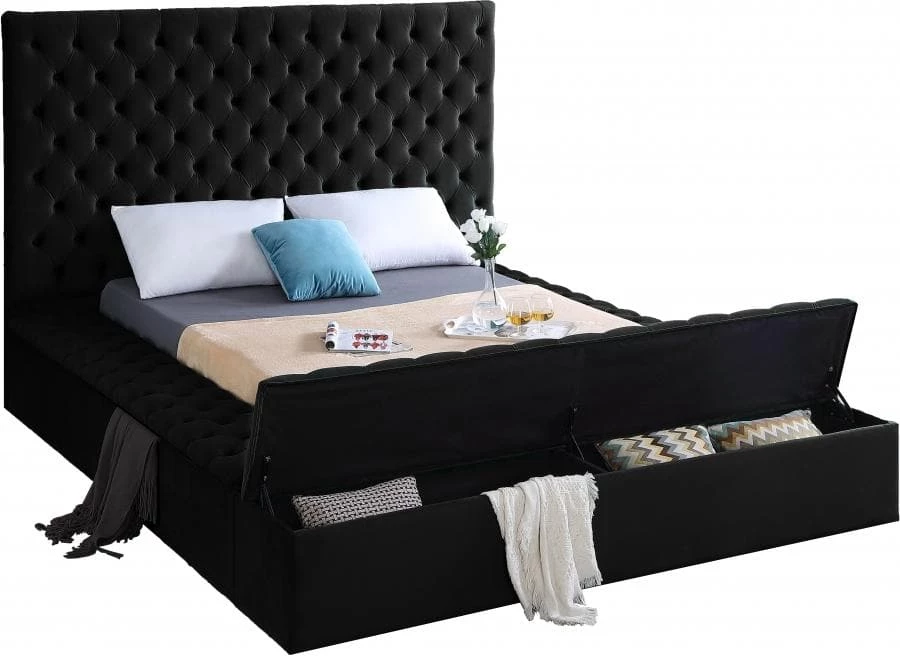 Meridian Furniture Bliss Velvet Bed Bedroom