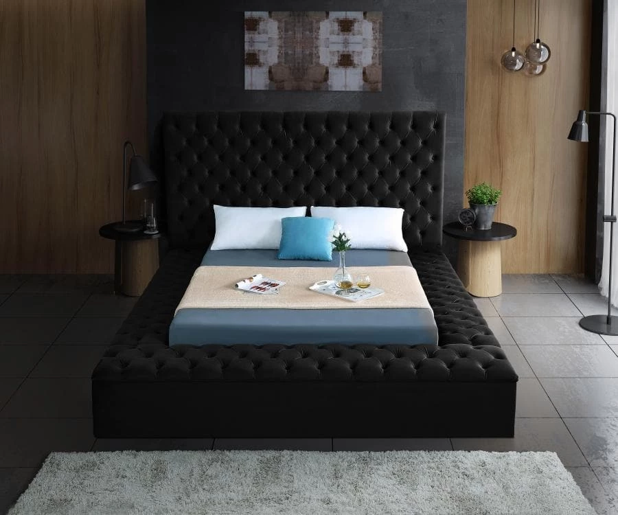 Meridian Furniture Bliss Velvet Bed Bedroom