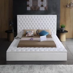 Meridian Furniture Bliss Velvet Bed Bedroom