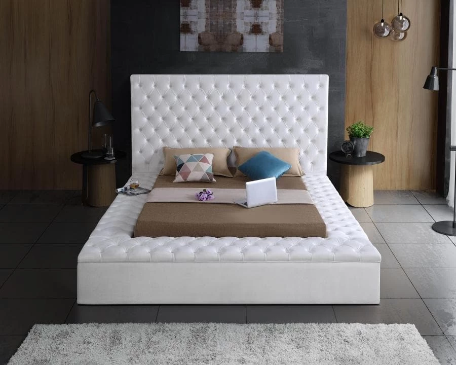 Meridian Furniture Bliss Velvet Bed Bedroom