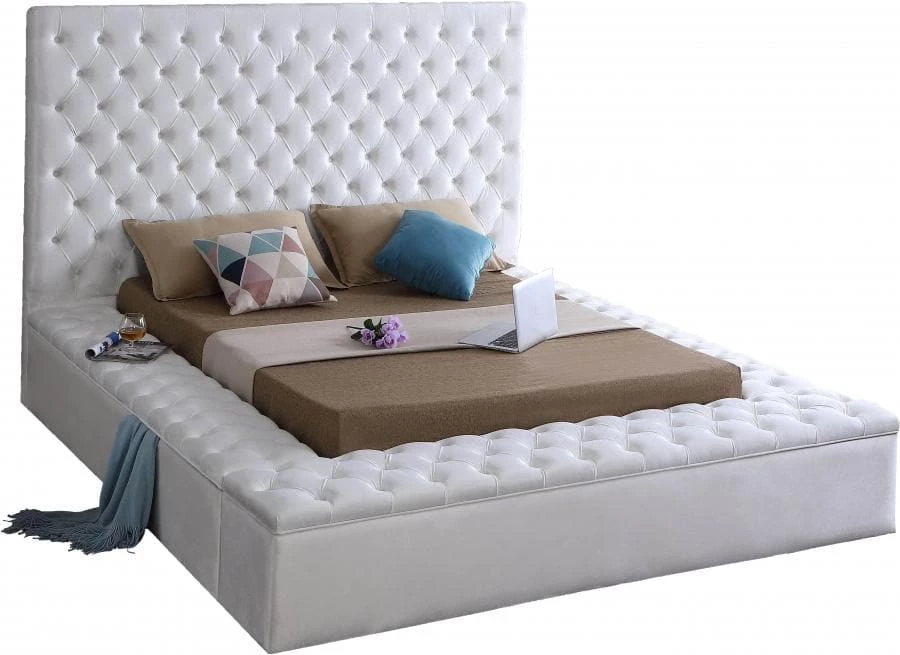 Meridian Furniture Bliss Velvet Bed Bedroom