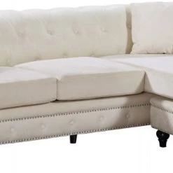 Meridian Furniture Sabrina Velvet Reversible 2 Piece Sectional