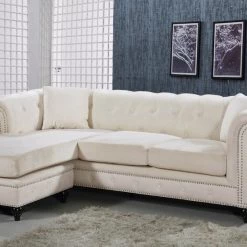 Meridian Furniture Sabrina Velvet Reversible 2 Piece Sectional
