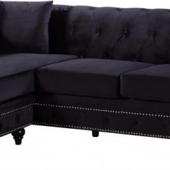 Meridian Furniture Sabrina Velvet Reversible 2 Piece Sectional