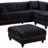 Meridian Furniture Sabrina Velvet Reversible 2 Piece Sectional