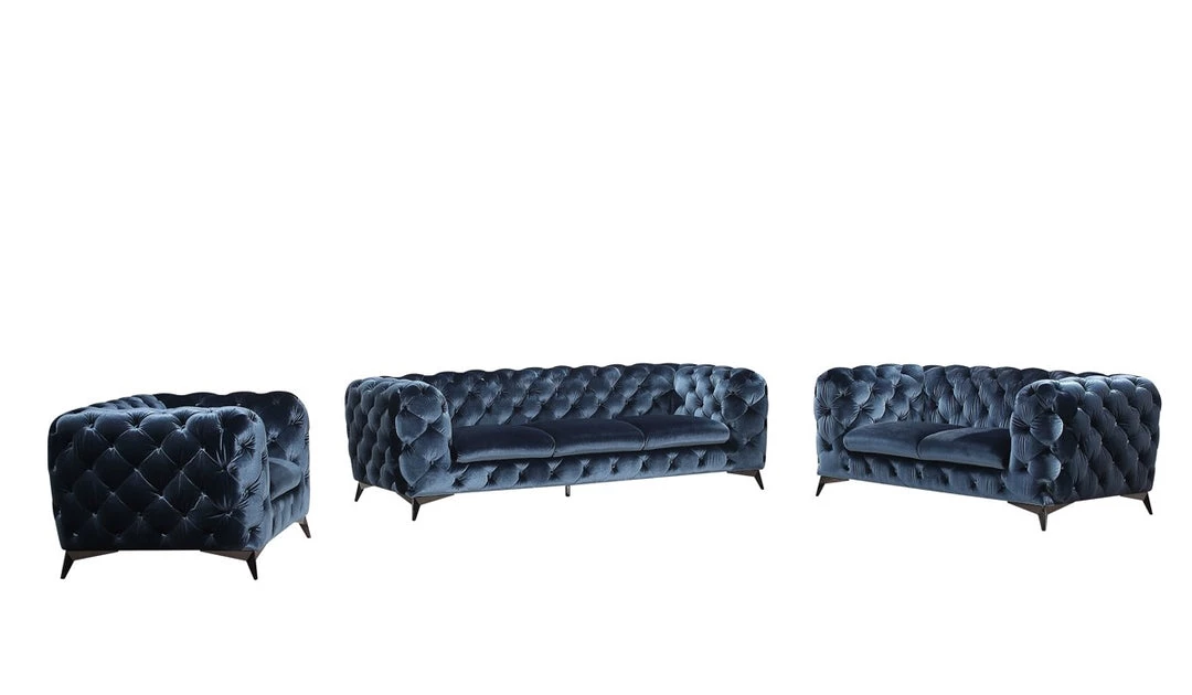 VIG Divani Casa Delilah Modern Fabric Sofa Set Living Room