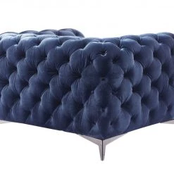 VIG Divani Casa Delilah Modern Blue Sofa & Chair Set Living Room