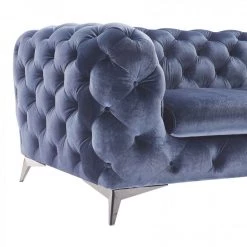 VIG Divani Casa Delilah Modern Blue Sofa & Chair Set Living Room