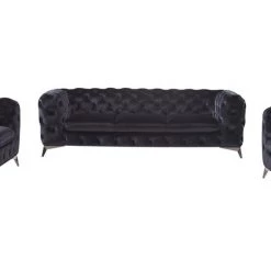 VIG Divani Casa Delilah Modern Fabric Sofa Set Living Room
