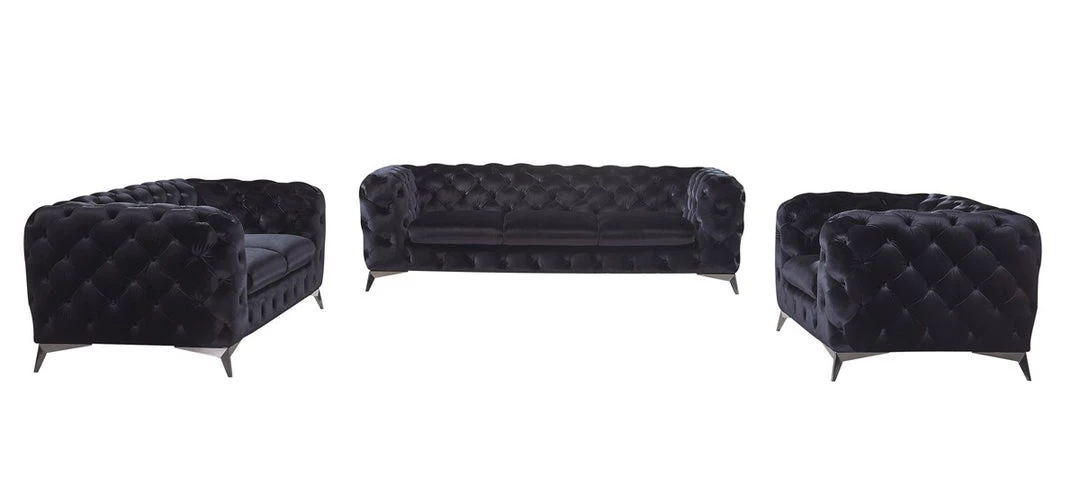 VIG Divani Casa Delilah Modern Fabric Sofa Set Living Room