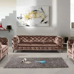 VIG Divani Casa Delilah Modern Fabric Sofa Set Living Room