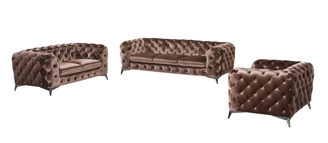 VIG Divani Casa Delilah Modern Fabric Sofa Set Living Room