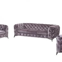 VIG Divani Casa Delilah Modern Fabric Sofa Set Living Room