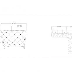 VIG Divani Casa Delilah - Modern Fabric Sectional Sofa Living Room