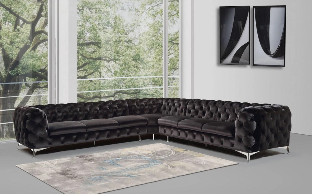 VIG Divani Casa Delilah - Modern Fabric Sectional Sofa Living Room