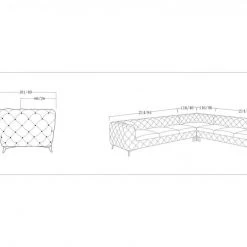 VIG Divani Casa Delilah - Modern Fabric Sectional Sofa Living Room