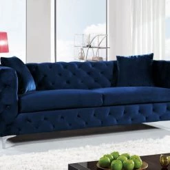 Meridian Furniture Scarlett Velvet Sofa Living Room