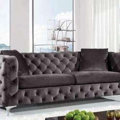 Meridian Furniture Scarlett Velvet Sofa Living Room