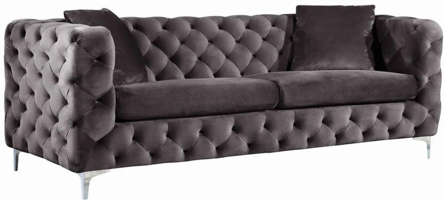 Meridian Furniture Scarlett Velvet Sofa Living Room